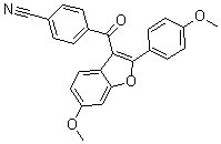 CAS 登录号：176977-56-3， 4-[[6-甲氧基-2-(4-甲氧基苯基)-3-苯并呋喃基]羰基]-苯甲腈