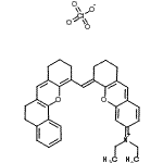 CAS 登录号：177194-52-4， (5E)-N,N-二乙基-5-(5,8,9,10-四氢-6H-苯并[c]氧杂蒽-11-基亚甲基)-5,6,7,8-四氢-3H-氧杂蒽-3-亚氨鎓高氯酸盐