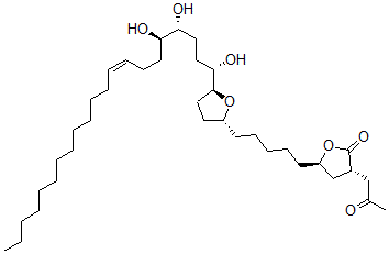 CAS#: 177535-01-2, (3S,5R)-3-(2-Oxopropyl)-5-[5-[(2R,5S)-5-[(Z,1S,4R,5R)-1,4,5-Trihydroxyhenicos-8-Enyl]Oxolan-2-Yl]Pentyl]Oxolan-2-One