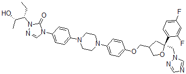 CAS 登录号：177571-33-4， 4-[4-[4-[4-[[(5R)-5-(2,4-二氟苯基)-5-(1,2,4-三唑-1-基甲基)四氢呋喃-3-基]甲氧基]苯基]哌嗪-1-基]苯基]-2-[(2S,3S)-2-羟基戊烷-3-基]-1,2,4-三唑-3-酮