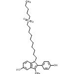 CAS#: 177583-70-9, 2-(4-Hydroxyphenyl)-3-Methyl-1-[10-(Pentylsulfonyl)Decyl]-1H-Indol-5-Ol