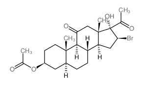 CAS 登录号：1780-97-8， [(3S,5S,8S,9S,10S,13S,14S,16S,17R)-17-乙酰基-16-溴-17-羟基-10,13-二甲基-11-氧代-2,3,4,5,6,7,8,9,12,14,15,16-十二氢-1H-环戊并[a]菲-3-基]乙酸酯