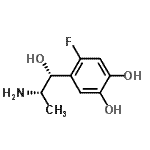 CAS 登录号：179899-84-4， 4-[(1R,2S)-2-氨基-1-羟基丙基]-5-氟-1,2-苯二酚