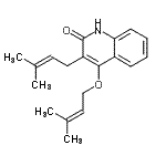 CAS#: 18118-29-1, 3-(3-Methyl-2-Buten-1-Yl)-4-[(3-Methyl-2-Buten-1-Yl)Oxy]-2-Quinolinol
