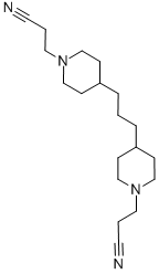 CAS#: 18136-00-0, 4,4'-(1,3-Propanediyl)Bis-1-Piperidinepropanenitrile