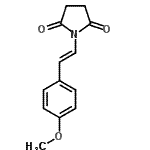 CAS 登录号：181827-91-8， 1-[(E)-2-(4-甲氧基苯基)乙烯基]-2,5-吡咯烷二酮