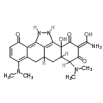 CAS#: 182004-72-4, (4Z)-4-[Amino(Hydroxy)Methylene]-6,9-Bis(Dimethylamino)-2B-Hydroxy-1,2,6A,7,7A,8-Hexahydrobenzo[g]Naphtho[1,2,3-Cd]Indazole-3,5,12(2Bh,4H,6H)-Trione