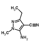 CAS 登录号：18280-56-3， 5-氨基-3-乙基-1-甲基-1H-吡唑-4-甲腈
