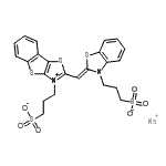 CAS#: 183365-76-6, Sodium 3-(2-{(Z)-[3-(3-Sulfonatopropyl)-1,3-Benzothiazol-2(3H)-Ylidene]Methyl}[1]Benzothieno[2,3-d][1,3]Thiazol-3-Ium-3-Yl)-1-Propanesulfonate