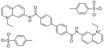 CAS#: 18355-51-6, 7,7'-(4,4'-Biphenylylenebis(Carbonylimino))Bis(1-Ethylquinolinium) Di-p-Toluenesulfonate