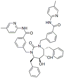 CAS#: 183854-98-0, 3-[[(4R,5S,6S,7R)-5,6-Dihydroxy-3-[[3-[(5-Methylpyridin-2-Yl)Carbamoyl]Phenyl]Methyl]-2-Oxo-4,7-Bis(Phenylmethyl)-1,3-Diazepan-1-Yl]Methyl]-N-(5-Methylpyridin-2-Yl)Benzamide