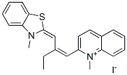 CAS#: 18420-49-0, 1-Methyl-2-(2-((3-Methyl-2(3H)-Benzothiazolylidene)Methyl )-1-Butenyl)-Quinolinium Iodide