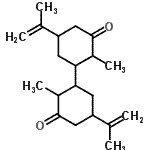 CAS 登录号：18457-34-6， 5,5'-二异丙烯基-2,2'-二甲基-1,1'-联(环己基)-3,3'-二酮