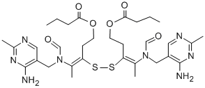 CAS#: 18481-23-7, Dithiobis[3-[1-[[(4-Amino-2-Methylpyrimidin-5-Yl)Methyl]Formylamino]Ethylidene]Propane-3,1-Diyl] Dibutyrate