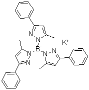 CAS 登录号：185034-21-3， (T-4)-氢三(5-甲基-3-苯基-1H-吡唑)-硼酸钾(1:1)