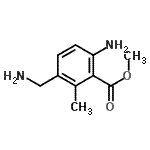 CAS 登录号：185689-48-9， 甲基6-氨基-3-(氨基甲基)-2-甲基苯甲酸酯