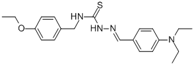 CAS#: 186453-60-1, 3-[(4-Diethylaminophenyl)Methylideneamino]-1-[(4-Ethoxyphenyl)Methyl]Thiourea