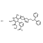 CAS#: 187731-34-6, 1-[(3,3-Diphenylpropyl)(Methyl)Amino]-2-Methyl-2-Propanyl Methyl 2,6-Dimethyl-4-(3-Nitrophenyl)-1,4-Dihydro-3,5-Pyridinedicarboxylate Hydrochloride (1:1)