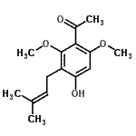 CAS#: 18780-96-6, 1-[4-Hydroxy-2,6-Dimethoxy-3-(3-Methyl-2-Buten-1-Yl)Phenyl]Ethanone