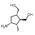 CAS 登录号：187878-22-4， [(1S,2S,3S,4R)-4-氨基-3-氟-1,2-环戊烷二基]二甲醇