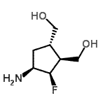 CAS 登录号：187878-64-4， [(1S,2S,3R,4S)-4-氨基-3-氟-1,2-环戊烷二基]二甲醇