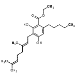 CAS 登录号：18793-33-4， 乙基3-[(2E)-3,7-二甲基-2,6-辛二烯-1-基]-2,4-二羟基-6-戊基苯甲酸酯