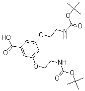 CAS 登录号：187960-74-3， 3,5-二[2-[[(1,1-二甲基乙氧基)羰基]氨基]乙氧基]-苯甲酸