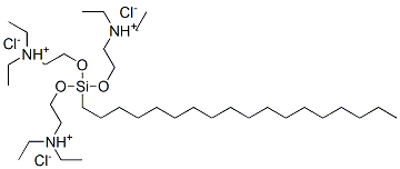 CAS 登录号：18843-93-1， 2,2''',2''''''-[(十八烷基硅烷次基)三氧基]三(三乙基铵)三氯化物