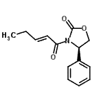 CAS 登录号：188559-05-9， (4R)-3-[(2E)-2-戊烯酰]-4-苯基-1,3-恶唑烷-2-酮