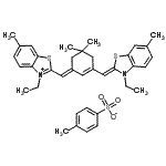 CAS#: 189298-36-0, 3-Ethyl-2-[(E)-{3-[(Z)-(3-Ethyl-6-Methyl-1,3-Benzothiazol-2(3H)-Ylidene)Methyl]-5,5-Dimethyl-2-Cyclohexen-1-Ylidene}Methyl]-6-Methyl-1,3-Benzothiazol-3-Ium 4-Methylbenzenesulfonate