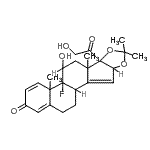 CAS#: 1893-84-1, 4B-Fluoro-6B-Glycoloyl-5-Hydroxy-4A,6A,8,8-Tetramethyl-4A,4B,5,6,6A,6B,9A,10B,11,12-Decahydro-2H-Naphtho[2',1':4,5]Indeno[1,2-d][1,3]Dioxol-2-One