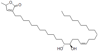 CAS 登录号：189508-31-4， 3-[(Z,13R,14R)-13,14-二羟基三十碳-17-烯基]-5-甲基-5H-呋喃-2-酮