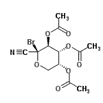 CAS 登录号：189633-63-4， (2S,3S,4R,5R)-2-溴-2-氰基四氢-2H-吡喃-3,4,5-三基三乙酸酯