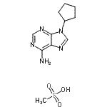 CAS#: 189639-09-6, 9-Cyclopentyl-9H-Purin-6-Amine Methanesulfonate (1:1)