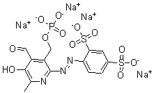 CAS#: 192575-19-2, 4-[2-[4-Formyl-5-Hydroxy-6-Methyl-3-[(Phosphonooxy)Methyl]-2-Pyridinyl]Diazenyl]-1,3-Benzenedisulfonic Acid Sodium Salt (1:4)