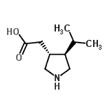 CAS 登录号：194019-65-3， [(3R,4R)-4-异丙基-3-吡咯烷基]乙酸