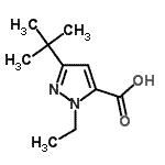 CAS#: 195447-83-7, 1-Ethyl-3-(2-Methyl-2-Propanyl)-1H-Pyrazole-5-Carboxylic Acid