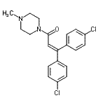 CAS 登录号：19618-30-5， 3,3-二(4-氯苯基)-1-(4-甲基-1-哌嗪基)-2-丙烯-1-酮