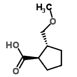 CAS 登录号：196492-75-8， (1R,2R)-2-(甲氧基甲基)环戊烷羧酸