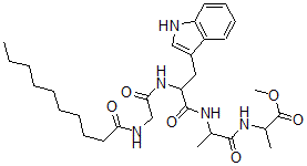 CAS#: 19716-78-0, N-(N-(N-(N-(1-Oxodecyl)glycyl)-L-tryptophyl)-L-alanyl)-L-Alanine methyl ester
