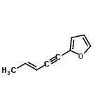 CAS 登录号：197708-56-8， 2-[(3E)-3-戊烯-1-炔-1-基]呋喃