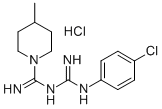 CAS 登录号：19803-80-6， N-((4-氯苯基)脒基)-4-甲基-1-哌啶甲脒单盐酸盐