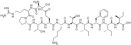 CAS 登录号：198284-64-9， L-丝氨酰-L-精氨酰-L-脯氨酰-L-苏氨酰-L-alpha-谷氨酰-L-赖氨酰-L-苏氨酰-L-异亮氨酰-L-苯丙氨酰-L-异亮氨酰-L-异亮氨酸