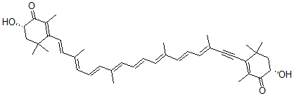 CAS 登录号：19866-02-5， (3S,3'S)-7,8-二去氢虾青素