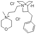 CAS 登录号：19869-65-9， 3-苄基-1-[3-(4-甲基-4-吗啉-4-鎓基)丙基]奎宁环-1-鎓二氯化物
