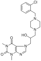 CAS#: 19971-95-0, 7-[3-[4-(2-Chlorobenzyl)piperazin-1-yl]-2-hydroxy-propyl]-1,3-dimethyl-xanthine