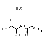 CAS 登录号：199926-33-5， (丙烯酰氨基)(羟基)乙酸水合物(1:1)