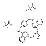 CAS#: 199934-16-2, 17,24-Diaza-1,9-Diazoniaheptacyclo[23.6.2.2<Sup>9,16</Sup>.2<Sup>19,22</Sup>.1<Sup>3,7</Sup>.0<Sup>10,15</Sup>.0<Sup>26,31</Sup>]Octatriaconta-1(31),3(38),4,6,9,11,13,15,19,21,25,27,29,32,34,36-Hexadecaene Bis(Trifluoroacetate)