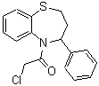 CAS 登录号：20044-86-4， 2-氯-1-(3,4-二氢-4-苯基-1,5-苯并硫氮杂卓-5(2H)-基)-乙酮