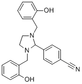 CAS 登录号:20063-36-9, 1,3-二(2-羟基苄基)-2-(4-氰基苯基)-咪唑烷